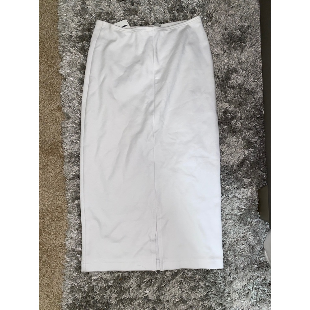 White midi long skirt